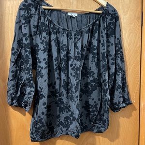 Gray & Black Floral Top from Old Navy